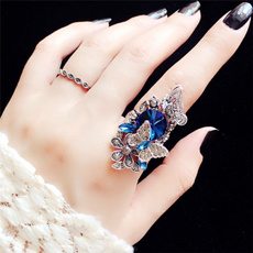 butterfly, butterflyring, crystal ring, animalring