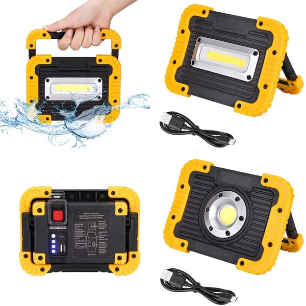 Portable LED Work Light Waterproof Emergency USB Rechargeable Lamp Power Bank WQ 