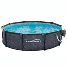 Summer, metalframepool, abovegroundpool, Dark