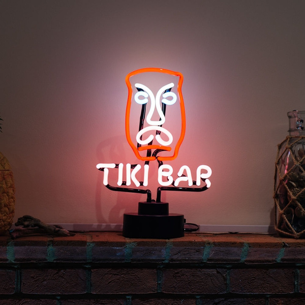 Tropical Mancave Tiki Bar Neon Sculpture Real Neon Light (Not Led) With  Base | Wish