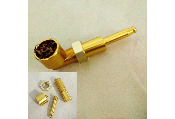 Creative Mini Metal Filter Tobacco Smoking Pipe Pocket Herb Pipes Hidden Screw 