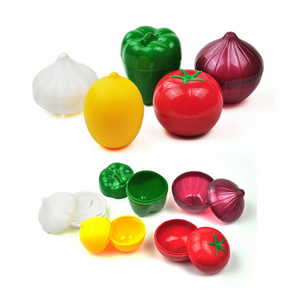 VEGETABLE CONTAINERS ONION LEMON PEPPER KEEPER FOOD SAVERS KITCHEN SALE