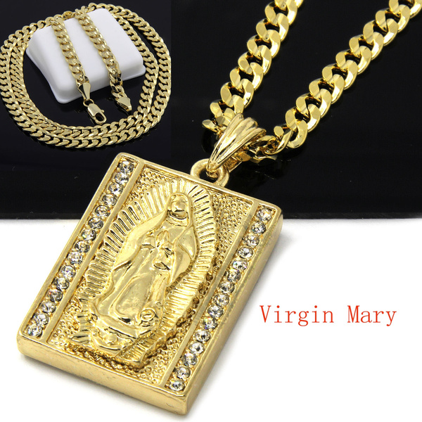 Medallion Virgin Stainless Steel | Stainless Steel Virgin Necklace - Men  Necklace - Aliexpress
