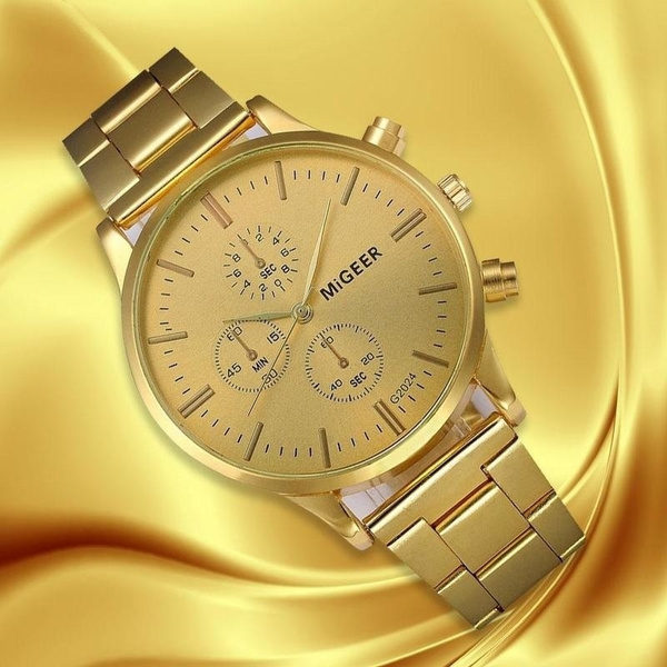 Migeer gold clearance watch