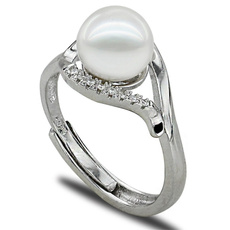 pearlengagementring, Sterling, pearl jewelry, Pearl Ring
