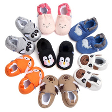 Toddler Baby Boy Girl Knit Crib Shoes Cute Cartoon Anti-slip Prewalker Baby Slippers