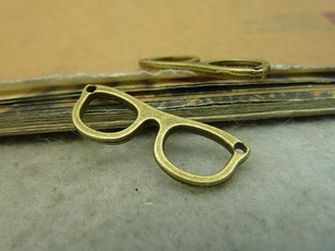 retroeyeglasse, Jewelry, bronzeeyeglasse, eyeglassescharm