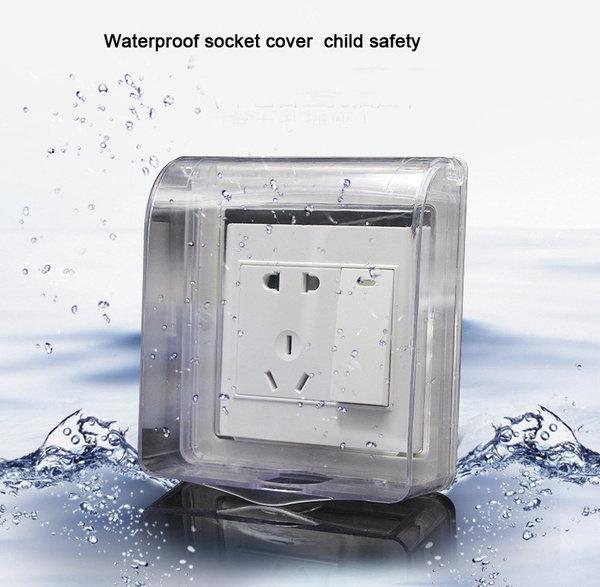 Waterproof Wall Socket Plate Switch Box Cover Protector Child Proof Safety Plugs
