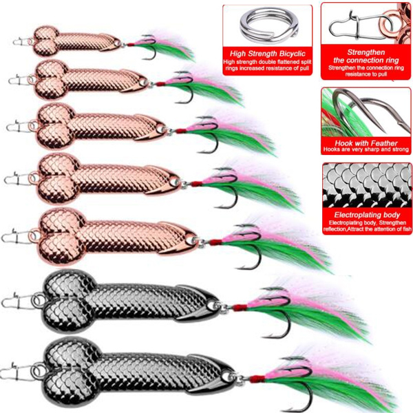 7G Hard Metal Wobble Fish Lures Spoon Lure Feather Bait Hook Fishing Tackl 