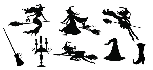 2018 NEW Decal Witches Set of Halloween Vinyl Decals,black STICKERS | Wish