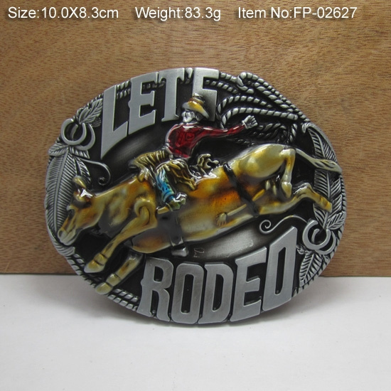Lets Rodeo Belt Buckle - Rodeo Rider - Horse Rodeo Riders Belt