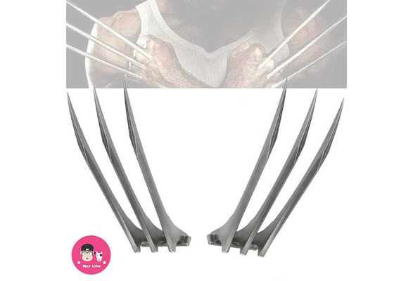 Halloween Costume Cosplay Claw Props Wolverine Claws Toys for Adult Teen Kids Wlretmci Plastic Wolverine Claws Pair