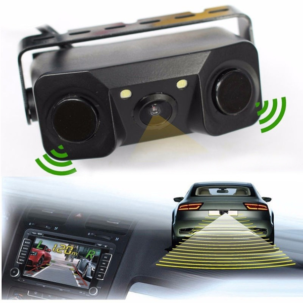 3 in 1 Car Reversing kit Video Parking Sensor Backup Rear View