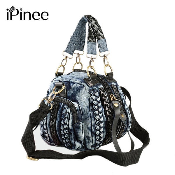 Women's Stylish Denim Shoulder Bag, Trendy Hobo Bag, Y2k Zipper Bag With  Front Pockets - Temu Germany