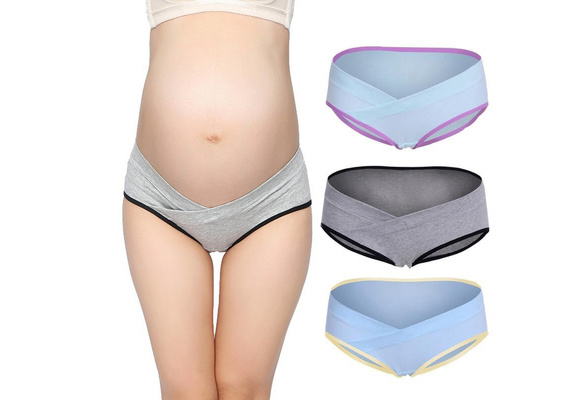 3Pcs/Lot Cotton Maternity Underwear U-Shaped Low Waist Pregnancy