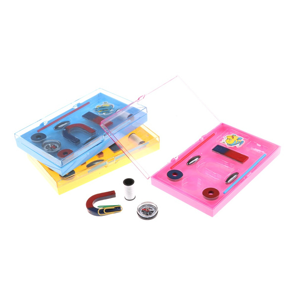 Kid 1 set Ferrite Magnet Kit Education Nature Science Experiment toy compass PDH 