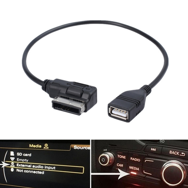 AUDI VW Music Interface MDI MMI AMI to USB Cable Data Sync Charging Adapter New 