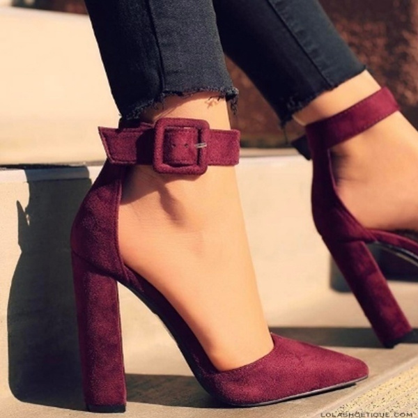 high thick heels