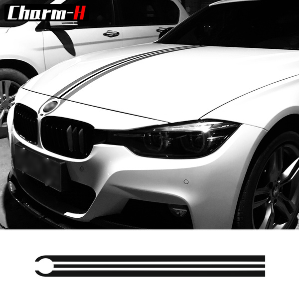 Car Hood Bonnet Racing Stripes Lines Decals Engine Cover Stickers for BMW  E46 E36 E90 F30 F31 F34 E39 E60 F10 F11 F07 G30