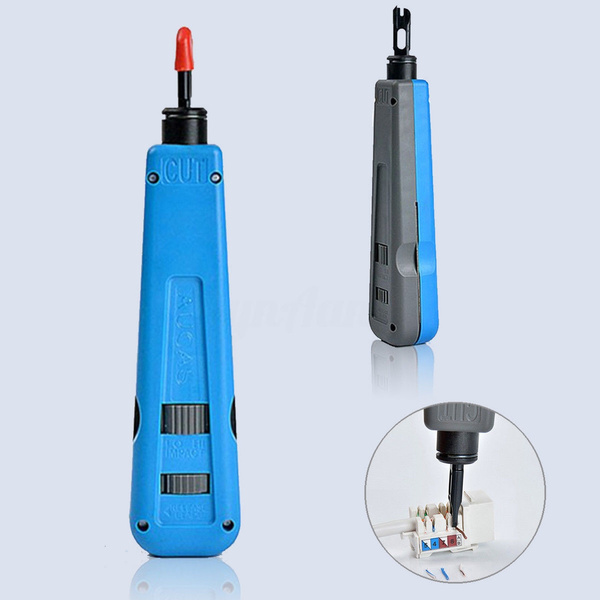 Aucas Network Cable Impact Krone Tool Module Block Insertion Punch Down Tool 110 Type Patch Panel Hookup Tool 