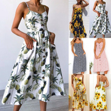 Women's Fashion, Summer, Floral print, long dress