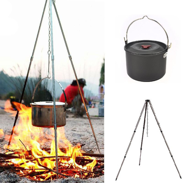 Campfire Tripod Outdoor Camping Cooker Hanger Barbecue Grills