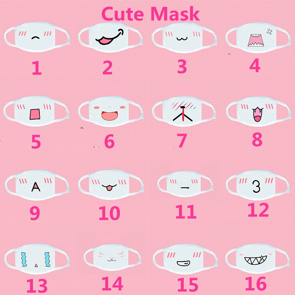 Kpop Cotton Anti Dust Mouth Face Mask Anime Kawaii Cartoon Cute Mask Korean Masq 