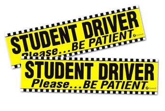 2xstudentdrivercarbumpermagnetdecal12x3, Magnet, Decal, Cars