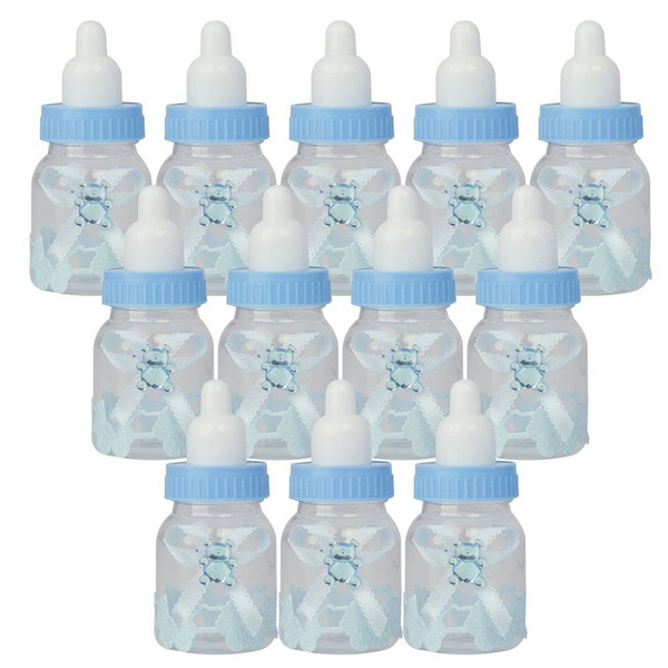 24 Fillable Bottles for Baby Shower Favors Blue Pink Party Decorations Girl Boy 