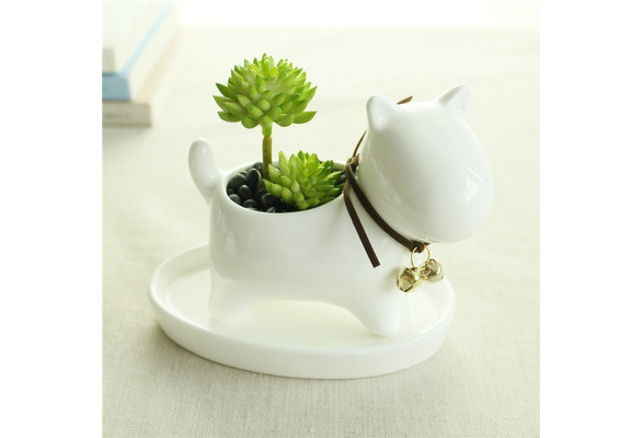 Figur Wish Blume Keramik weiß 12 cm