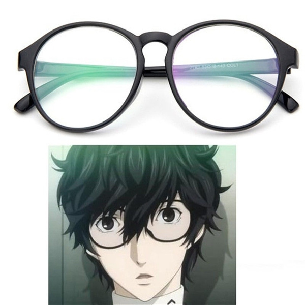 Persona 5 Futaba Sakura Hero Kurusu Akira Anime Glasses Cosplay Prop Black Gift Wish