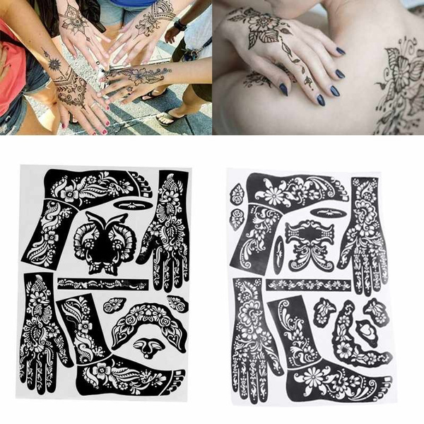 1 vel nieuwste Unisex India Henna sjabloon Hand Body Art tijdelijke Tattoo Stencil Tool | Wish