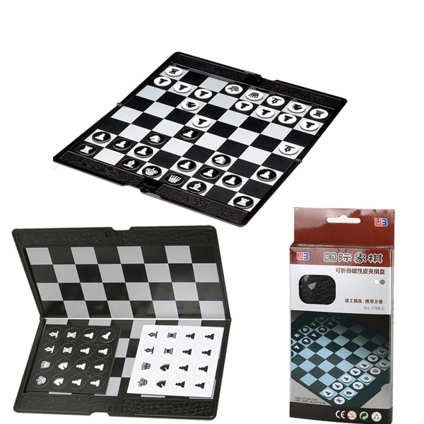 Mini jogo de tabuleiro jogo de tabuleiro jogo de xadrez conjunto de xadrez  de viagem tradicional para adultos família iniciante brinquedo de viagem  brinquedos interativos - AliExpress