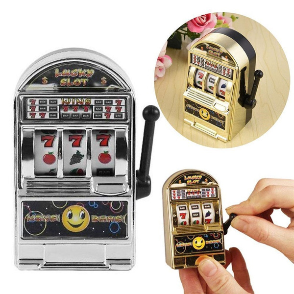 Mini Fruit Slot Machine Money box Coin Bank Toy Fruit Jackpot Fun Kids Toys Gift