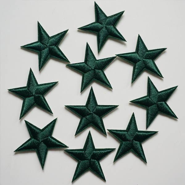 10pcs Star Embroidery Sew On Iron On Patch Badge Fabric Applique Craft New