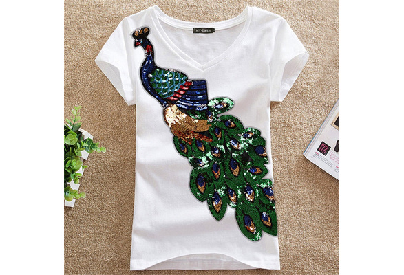 peacock t shirt women's