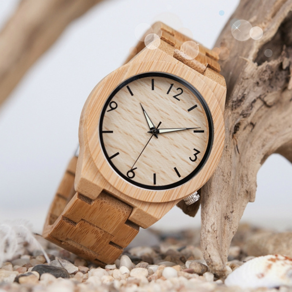 Reloj BOBO BIRD Para Hombre De Bamb Reloj De Cuarzo De Madera Con