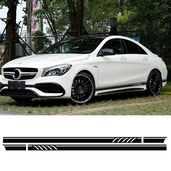 Edition 1 Style Side Stripe Decal Stickers For Mercedes Benz Cla 45 W117 C117 X117 Amg Black