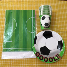 partytablewareset, kidsbirthdayparty, Soccer, paperplate