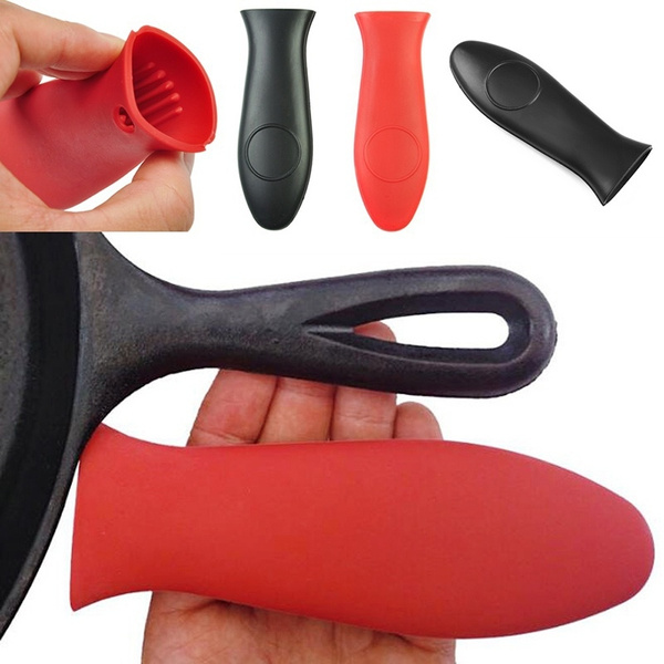 Cast Iron Skillet Handle Cover Silicone Hot Handle Holder Pot Sleeve  Potholder