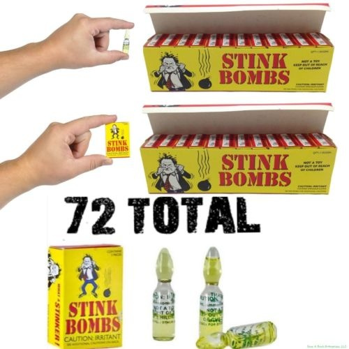 216 STINK BOMBS GLASS VIALS STINKY SMELLY FART GAS BOMB SMELL WHOLESALE