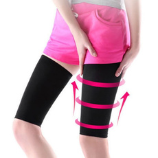 2 X Black Elastic Women Compression Slimming Thigh Leg Shaper Sleeve Varicose Veins Support Tennis Fitness Elbow Socks