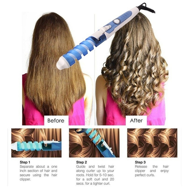 Electric Hair Styling Tool Hair Curler Roller Spiral Curling Iron Wand Curl  Styler Beauty Tool | Wish