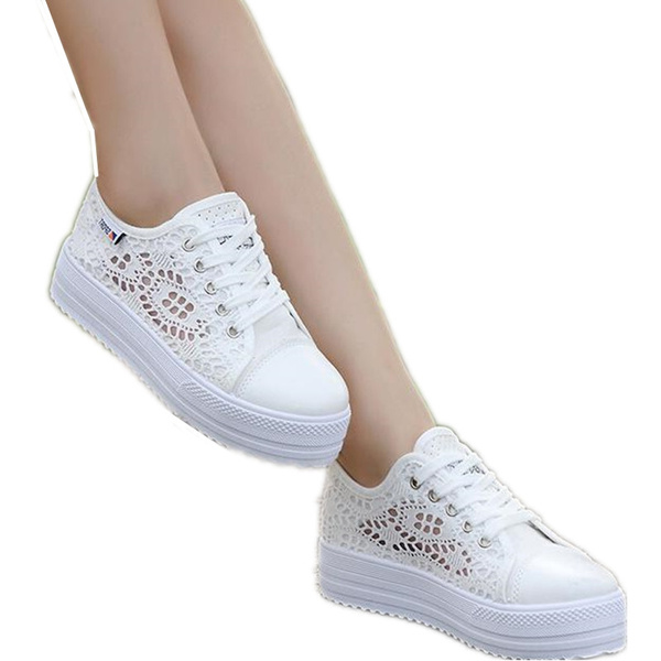 Summer Women Sneakers Ladies Casual Vulcanized Shoes Mesh Breathable Light  Comfort Solid Color Soft Flat Female… | Trainers fashion, Flat shoes women,  Lace up flats