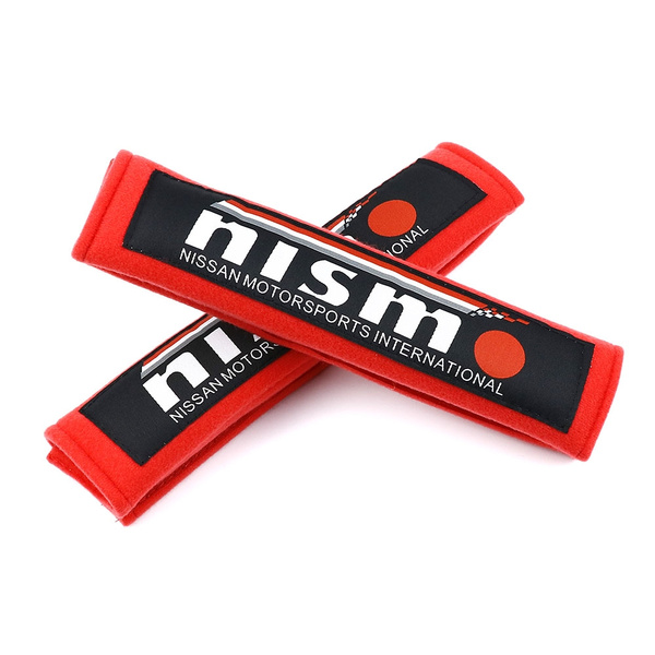1Pair Black Cotton Nismo Auto Seat Belt Cover Shoulder Strap Pads