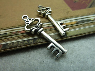 Antique, Key Charms, antiquesilverkey, keyaccessorie