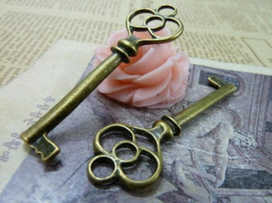Heart, Key Charms, threeheart, diymaterial