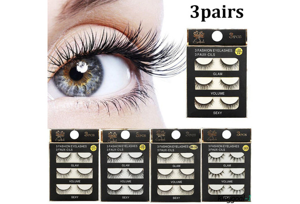 3 fashion eyelashes 3 faux cils