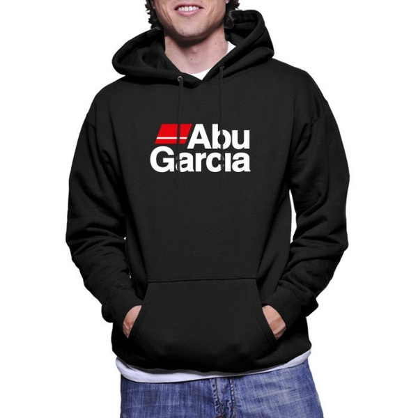 Abu Garcia Fishing Logo Men's T-shirt Long Sleeves Hoodie White