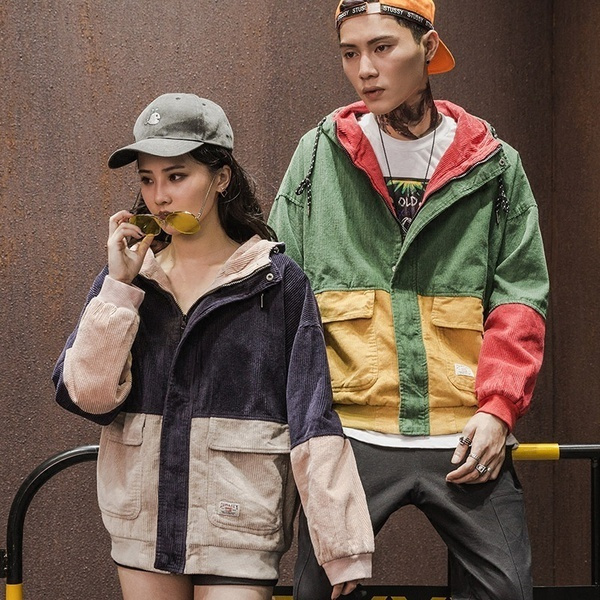 corduroy patchwork jacket